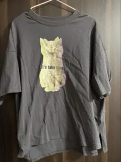 ルピリアン ネコグラデーション Tシャツ 猫 cat /チャコール