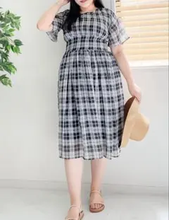 【新品タグ付】CINEMATIQ マジョリカワンピース　シネマティック　チェック