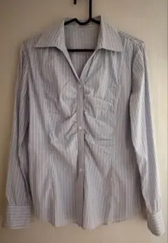 COMME CA DU MODE ストライプ長袖シャツ