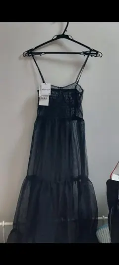 ブラックティアードキャミワンピース