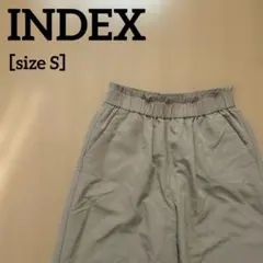 index ワイド パンツ S ハーフ ウエストゴム 裏地有