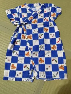 ミキハウス　青と白　甚平 M (70-80cm)