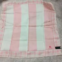 ♪　⑳　　バーバリー　　　58cm　　シルクコットン　　ハンカチ　　スカーフ