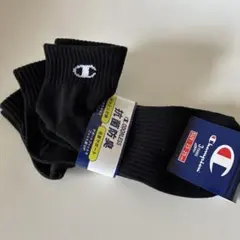 Champion レディース ソックス 3足セット 23-25cm ブラック