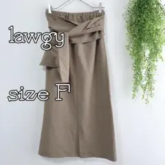 【ラウジー】ラップスカート 巻きスカート きれい かわいい ブラウン系 Fのサムネイル