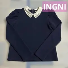 INGNI イング　ネイビー パフスリーブ 長袖トップス