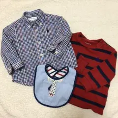 ラルフローレン　シャツ&ロンT 、ミキハウススタイ　セット