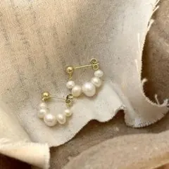 人気 パールピアス ゴールド 上品 結婚式 フォーマル 新品