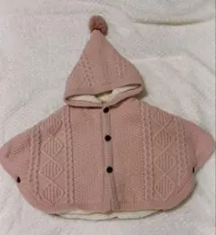tete a tete ベビーポンチョ 70-80 ピンク