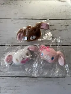 【即購入可】シュガバニ　ぬいぐるみチャーム　しろうさももうさくろうさ　セミコンプ