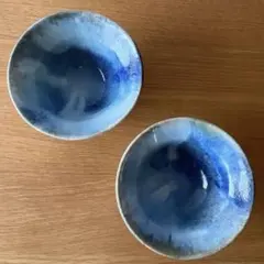 うつわ作家✴︎神尾奈々さん✴︎ブルーの小鉢✴︎２点セット　/器 作家もの 茶碗 汁椀
