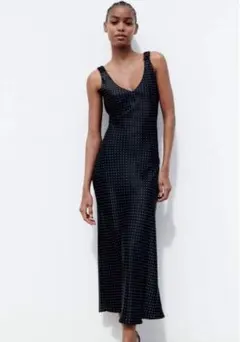 ZARAポルカドットランジェリードレス　XS