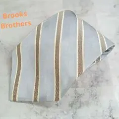 【訳あり】ブルックスブラザーズ　ネクタイ　水色 銀色　ストライプ　絹【n2012