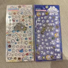 ジュエルプチドロップステッカー ストーン付き　シール　あわわちゃん シマエナガ