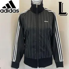 adidas アディダス　レディース　ナイロンジャケット　ジャンパー　3本線　L