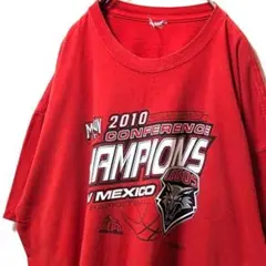 ニューメキシコロボス チャンピオン Tシャツ レッド 赤 古着