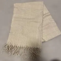 MICHAEL KLINE ベージュ チェック マフラー