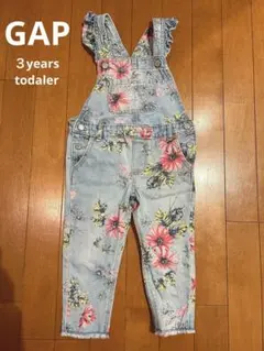 GAP 花柄デニムオーバーオール