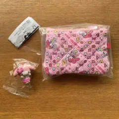 みんなのキルト　ミニフラットポーチ　みんなでバカンスフィギュア　マイメロディ