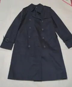 無印良品　トレンチコート　綿混　撥水　ネイビー