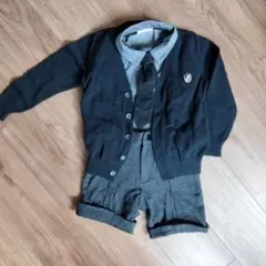 フォーマル風セットアップ　カーディガン　シャツ　ズボン　セット　110cm