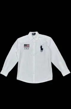 POLO by Ralph Lauren ビッグポニー 星条旗 刺繍ドレスシャツ