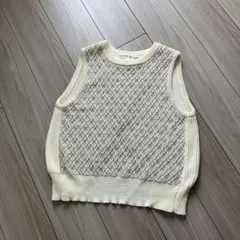 SELF+SERVICE ニットベスト アイボリー
