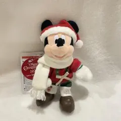 ディズニー　クリスマス2025 ミッキーマウス ぬいぐるみバッジ　タグ付き