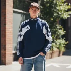 USA古着adidasトラックジャケットCLIMACOOLブロークコアネイビーL