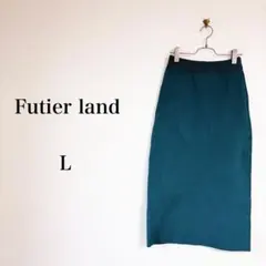 Futier land（L）ストレッチナロースカート　グリーン　ウエストゴムのサムネイル