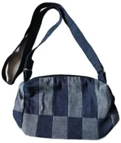 【ハンドメイド】デニムパッチワークショルダーバッグ03