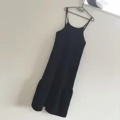しまむらtal.by yumi. キャミワンピース ブラック　ロングワンピース