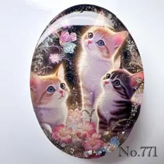レジン ヘアゴム 猫 No.771