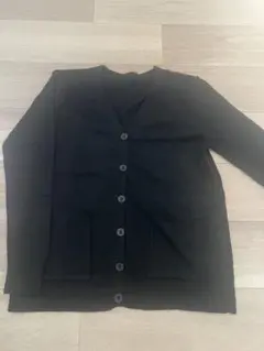 「タイムセール」制服キャンパス　スクールカーディガン女性長袖セーター　黒