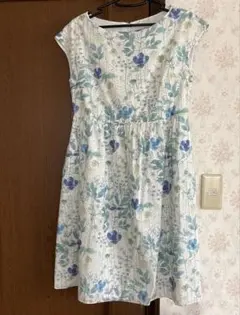 Anatelier アナトリエ　リバティ ノースリーブひざ丈ワンピースM