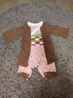 【美品、一度のみ使用】鬼滅の刃 禰豆子 ロンパース 竈門禰豆子 70