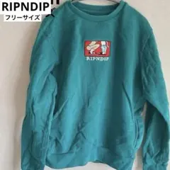 海外古着✨RIPNDIP ターコイズ トレーナー【フリーサイズ】