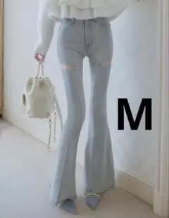 Darich ダーリッチ ドロップビジューフレアデニムパンツ S - メルカリ
