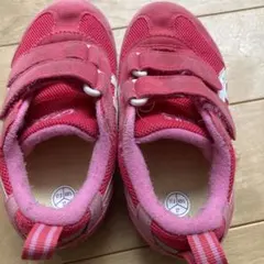 アシックス　スクスク　アイダホ　ピンク　2本ベルト　17cm