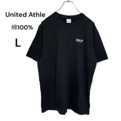 ユナイテッドアスレ DENSEロゴ入り 黒プリントTシャツ Lサイズ