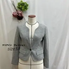 【クリアイン　プレッション】ブレザー　(2) グレー　オフィスカジュアル