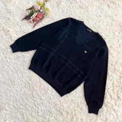 『Jack Nicklaus』　ニットセーター　長袖　チェック　ゴルフ　毛　L