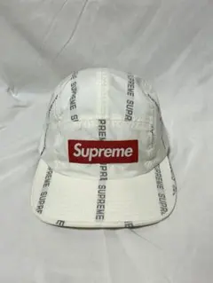Supreme Reflective Text Stripe Camp Cap