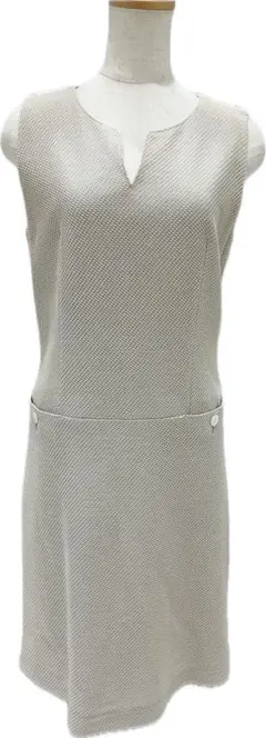 超美品　PaulStuart 半袖ワンピース　11号　日本製　ライトグレージュ