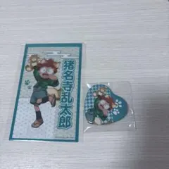 【美品】忍たま乱太郎 ナンジャタウン 猪名寺乱太郎 ハート缶バッチ クリアシート