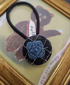 ❊ミナペルホネンflower candy柄ハンドメイドヘアゴム No.80507