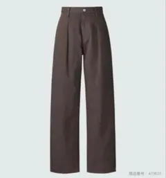 UNIQLO ユニクロ　ブラウン　デニムタックパンツ 21 ユニクロユー