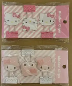 ハローキティ クリップ 3個セット•マイメロディ3個セット
