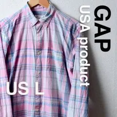 GAP チェック柄 長袖シャツ US L