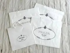 プラダ/PRADA 紙袋 ショ袋 ショッパー 白/大小4枚セット